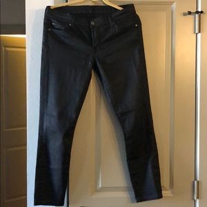7 for all Mankind black skinny jeans